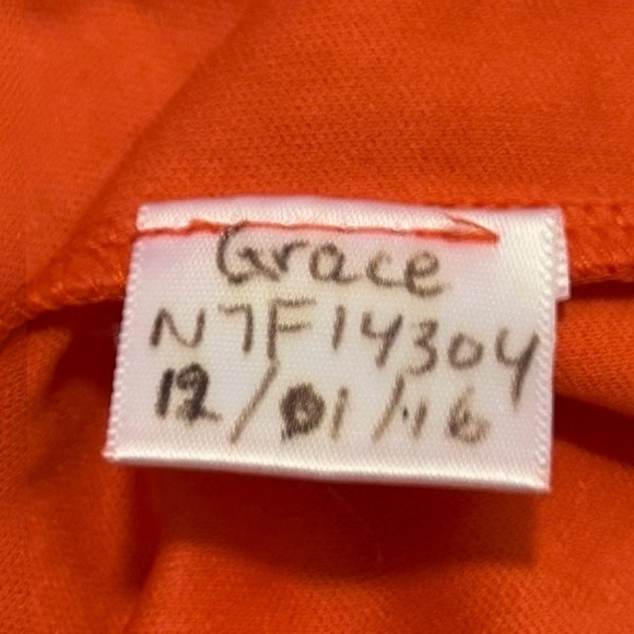 2 FOR $20 Grace Orange Sheath Dress 3/4 Sleeves Size S M 4 6 8 - Picture 5 of 7